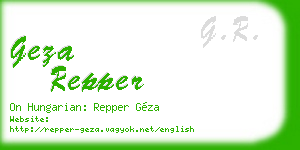 geza repper business card
