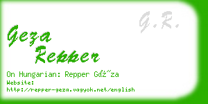 geza repper business card